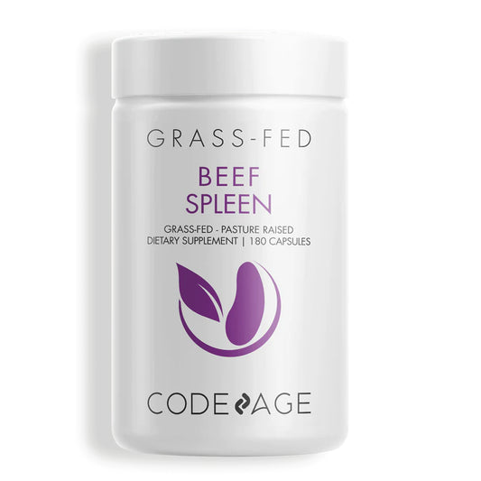 CodeAge Grass-fed Beef Spleen - Support Immune Health and Spleen Function
