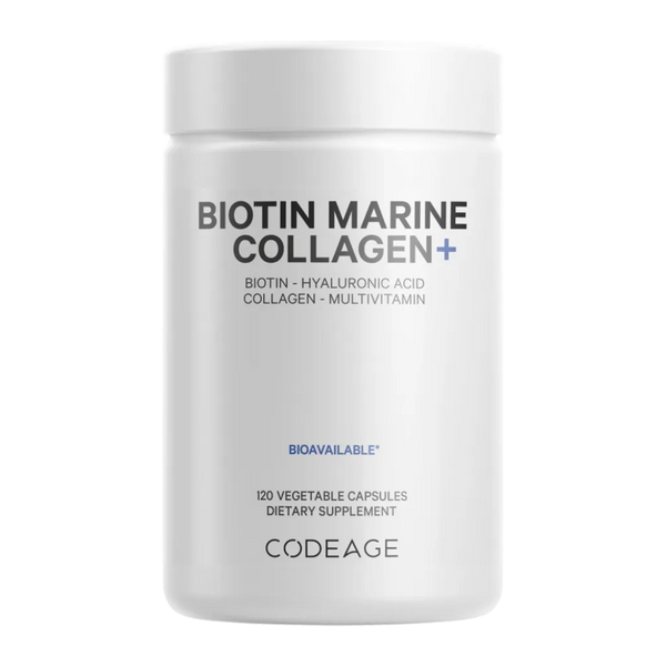 CodeAge Biotin Marine Collagen - Promote Healthy Skin, Hair and Nails