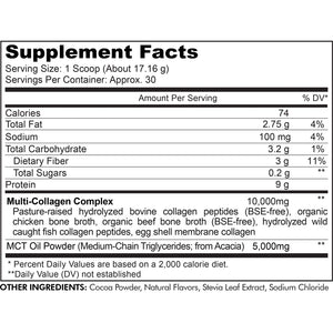 Chocolate Multi Collagen Peptides - Support Healthy Tendons, Ligaments and Muscles