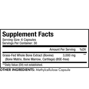 About Grass-fed Bone Marrow by Codeage - 180 Capsules | Support Dental Health