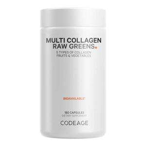 CodeAge Multi Collagen Raw Greens - Support Healthy Tendons, Ligaments and Muscles