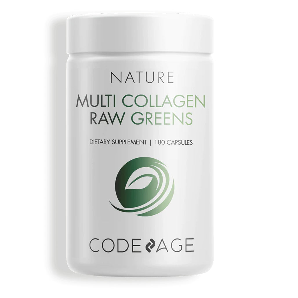 CodeAge Multi Collagen Raw Greens - Support Healthy Tendons, Ligaments and Muscles