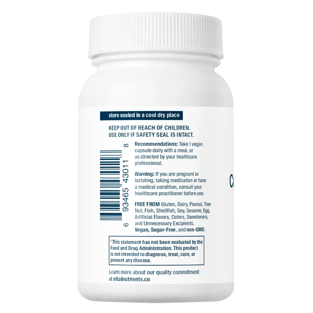 Benefits of Coenzyme Q10 60mg -60 Vegetarian Capsules | Vital Nutrients | Supports Heart Health