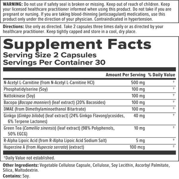 CogniFactors - 60 veg caps | Nutra BioGenesis