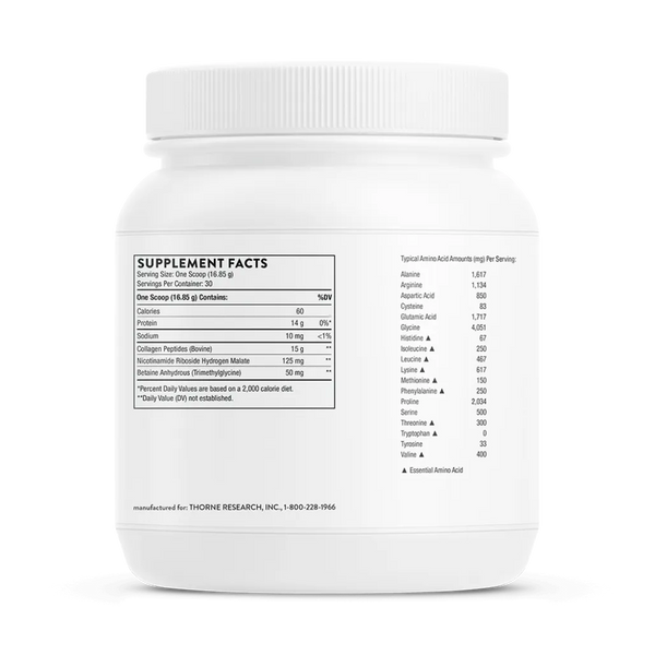 Thorne Collagen Fit 17.8 oz supplement facts