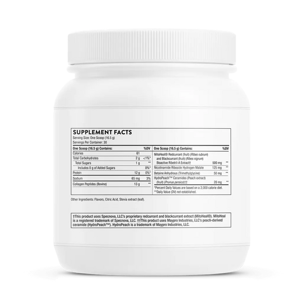 Thorne Collagen Plus 1.09 lb supplement facts