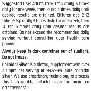 Colloidal Silver Spray 30 PPM Trace Minerals Research