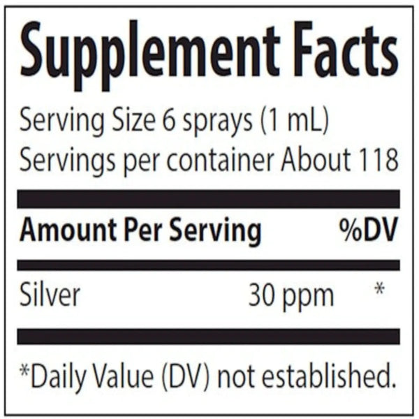 Colloidal Silver Spray Trace Minerals Research