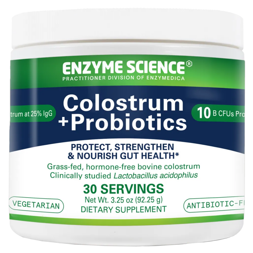 Colostrum + Probiotics Powder, Unflavored Enzymedica