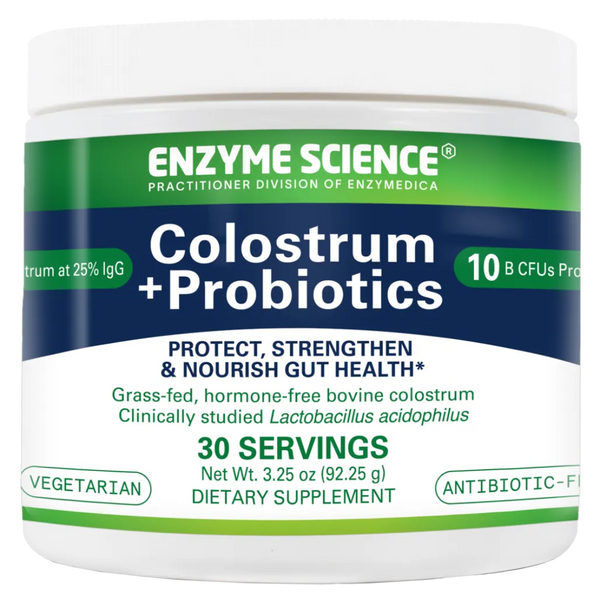 Colostrum + Probiotics Powder, Unflavored Enzymedica