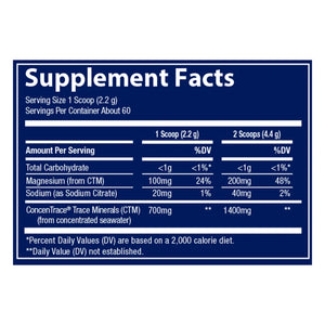 ConcenTrace Daily Mineral Powder - Blue Raspberry Trace Minerals Research