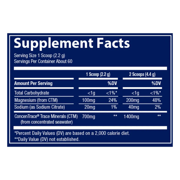 ConcenTrace Daily Mineral Powder - Blue Raspberry Trace Minerals Research