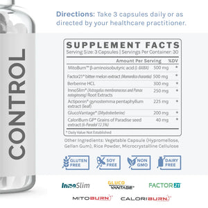 Infiniwell Control Supplement Facts