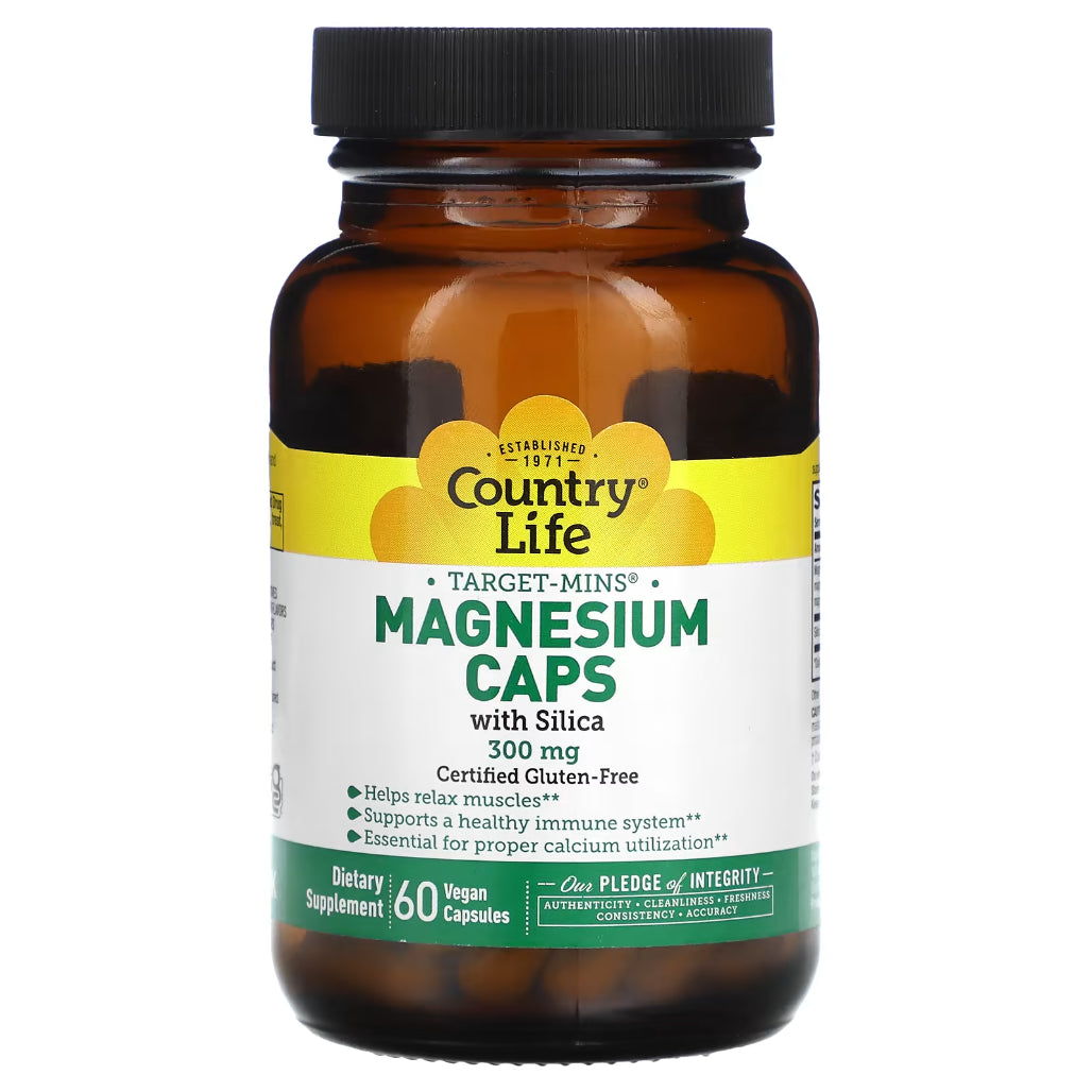 Country life Magnesium Capsules 300 mg - Help Relax Muscles