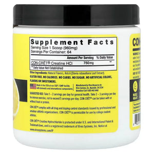 Creatine HCl Powder, 750mg, Lemon Lime CON-CRET