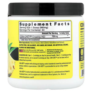 Creatine HCl Powder, 750mg, Pineapple CON-CRET