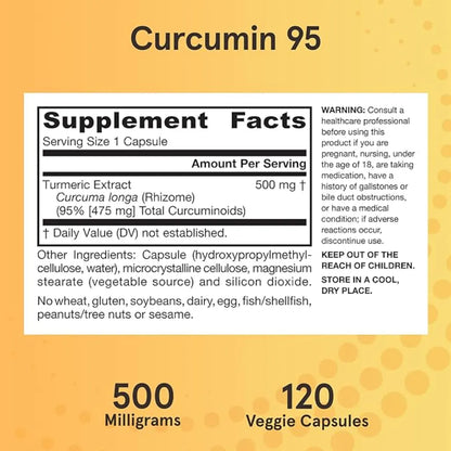 Curcumin 95 500 mg by Jarrow Formulas at Nutriessential.com