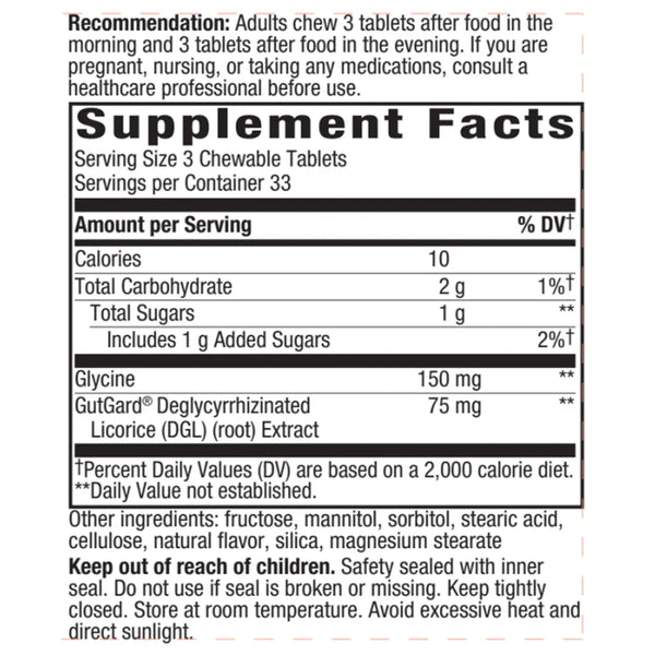 DGL Deglycyrrhizinated Licorice Natures way