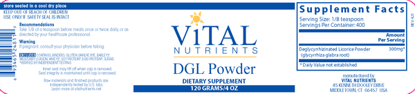 DGL Powder by Vital Nutrients at Nutriessential.com