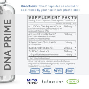 Infiniwell DNA Prime supplement facts