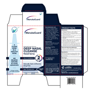 Deep Nasal Cleanse Nasal Spray, Medical Grade Manuka Honey