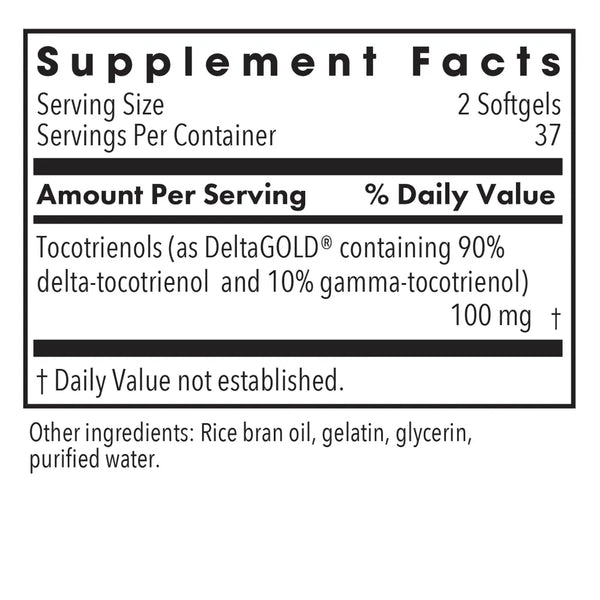 Delta-Fraction Tocotrienols 50mg- 5 gels Allergy Research Group