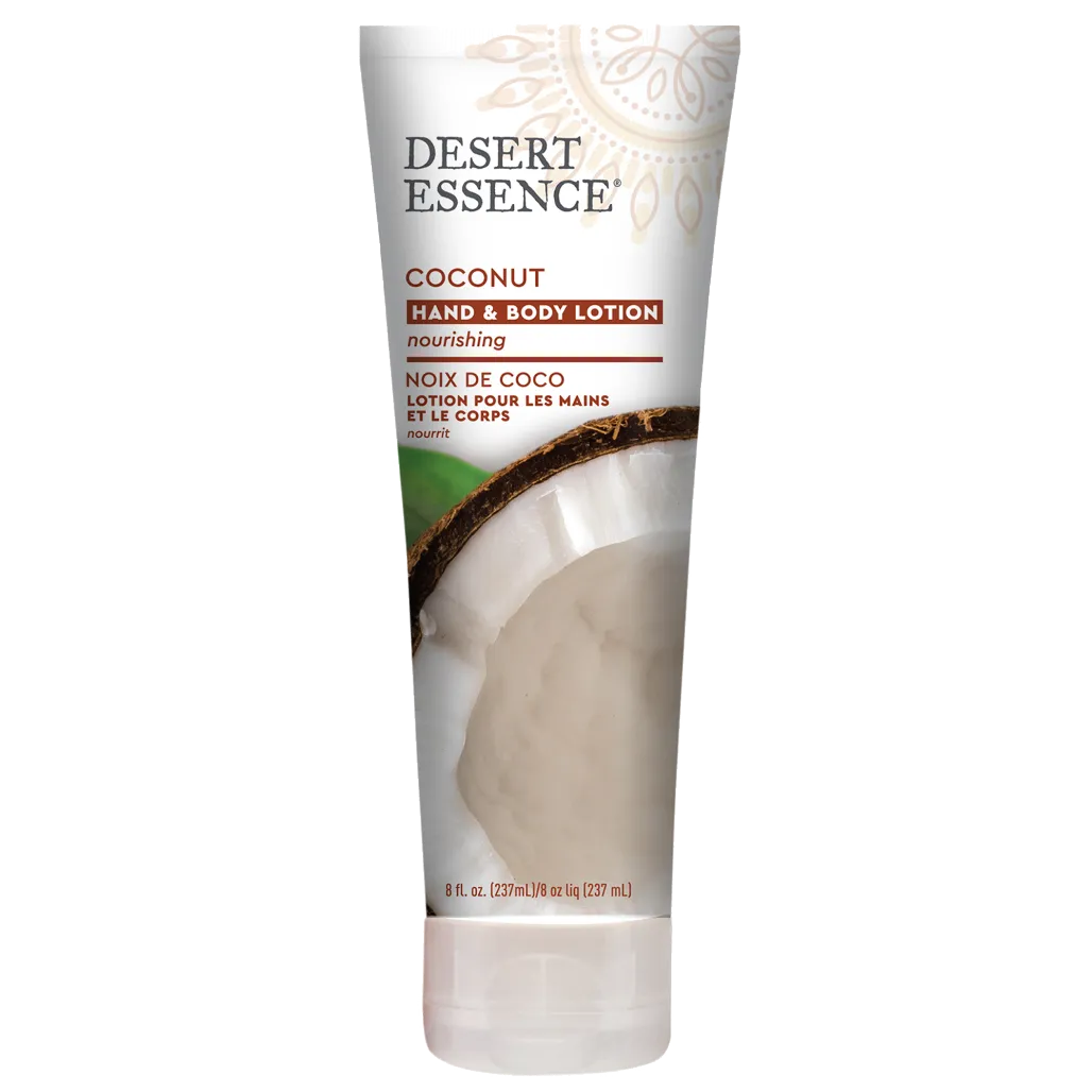 Desert Essence Coconut Hand and Body Lotion 8 oz