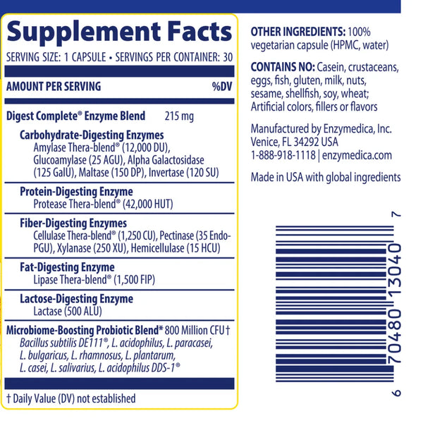 Digest Complete + Probiotics Enzymedica