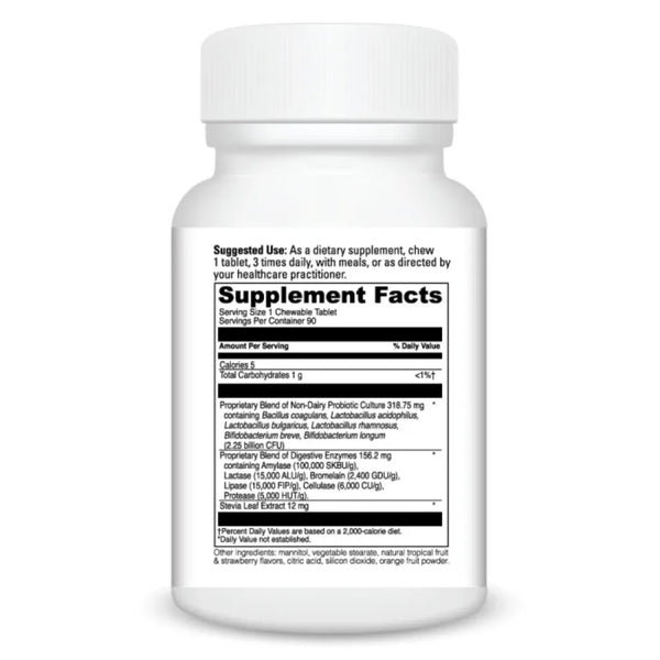 Digestive Enzymes Chewable with Prebiotics + Probiotics Davinci Labs