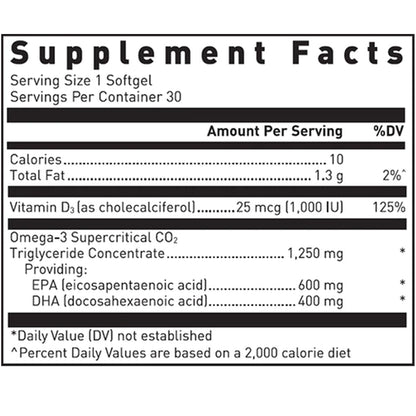 Quell Fish Oil EPA/DHA + D 60 softgels Douglas laboratories