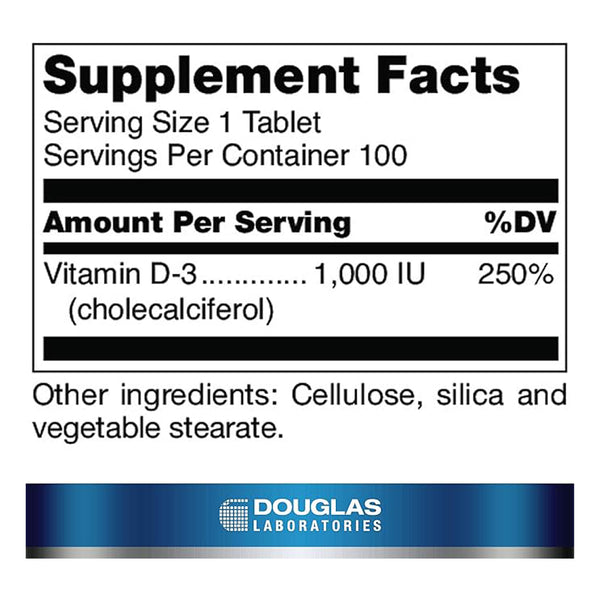 Douglas Laboratories Vitamin D (1,000 I.U.)  - Supplement Ingredients