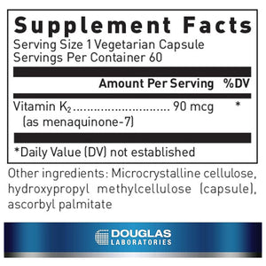 Vitamin K2 w/Menaquinone-7 (Soy-Free) Douglas Laboratories
