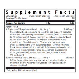 Douglas Laboratories Adreno-Mend Supplement Ingredients - AdrenoMend A Phytocrine Proprietary Blend