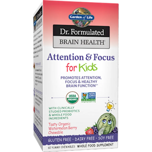 Dr. Formulated Brain Health Attention & Focus for Kids - Watermelon Berry Garden of life