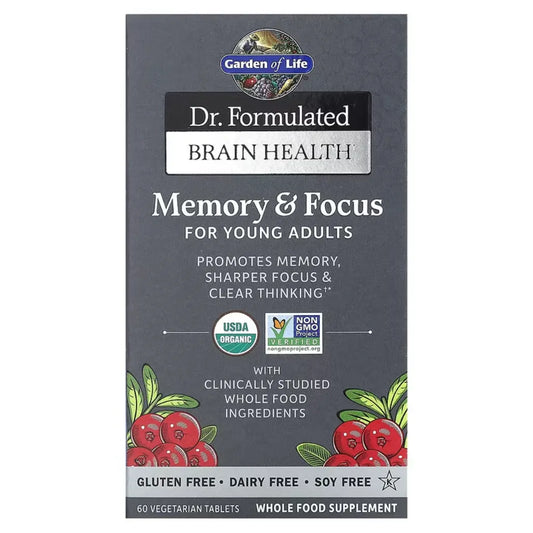 Dr. Formulated Brain Health Memory & Focus for Young Adults Garden of life