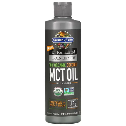 Dr. Formulated Brain Health Organic Coconut MCT Oil Garden of life