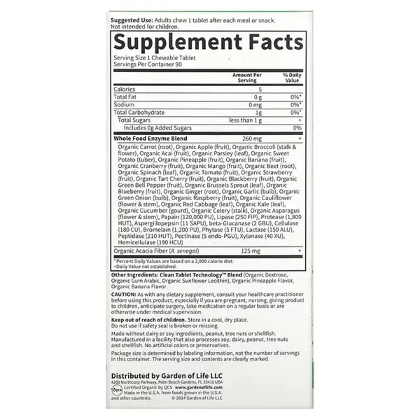 Dr. Formulated Organic Digest + Garden of life