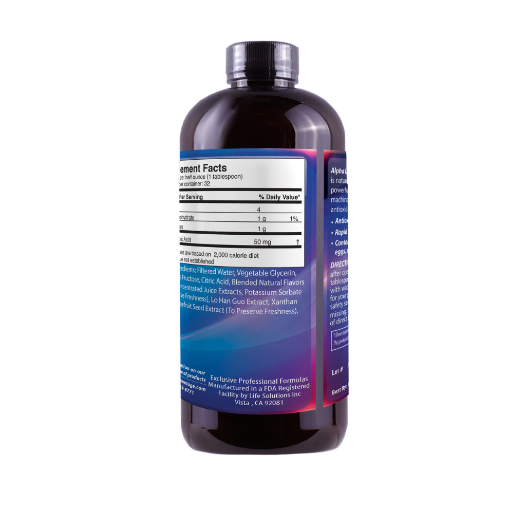 Alpha Lipoic Acid 16 oz Drs Advantage - Ingredients