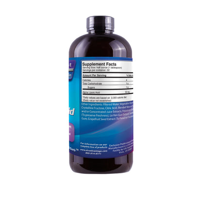 Alpha Lipoic Acid 16 oz Drs Advantage - Supplement Facts