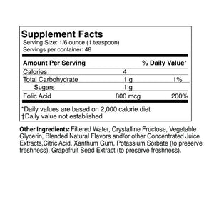 Liquid Folic Acid Supplement 8 oz Drs Advantage