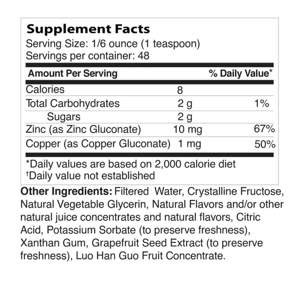 Liquid Zinc + Copper Complex 8 oz Drs Advantage
