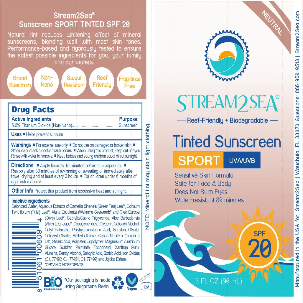 Eco Tinted Sunscreen SPF 20 Stream2Sea