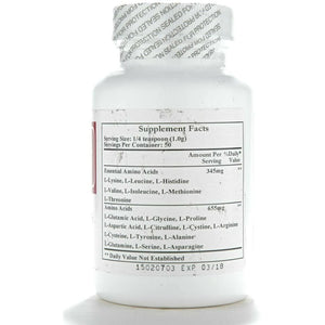 Ingredients of Ecological Formulas Free Form Amino Acids - L-Lysine, Leucine, L-Histidine, L-Valine