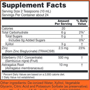 Elderberry Liquid for Kids NOW