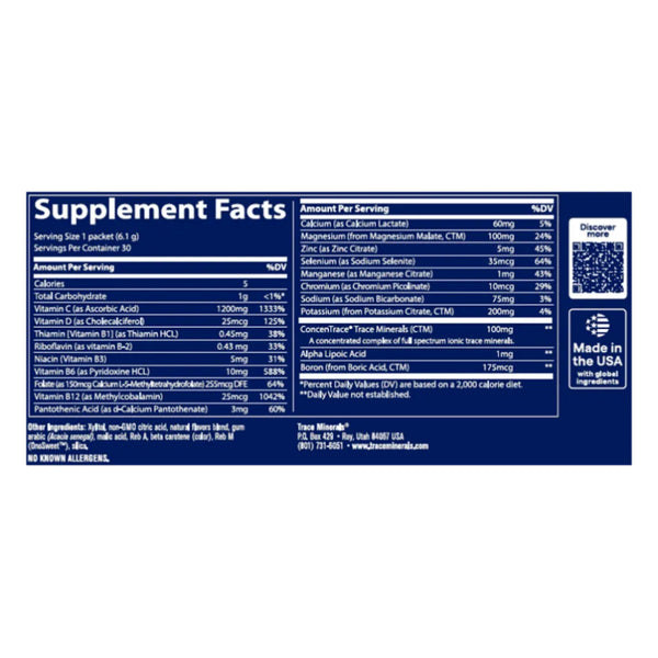 Electrolyte PowerPak Orange Mango Trace Minerals Research