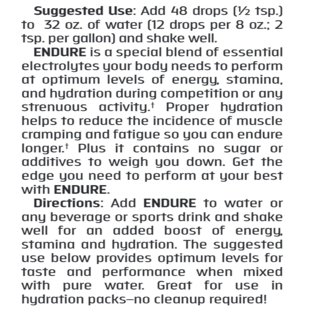 Endure Trace Minerals Research