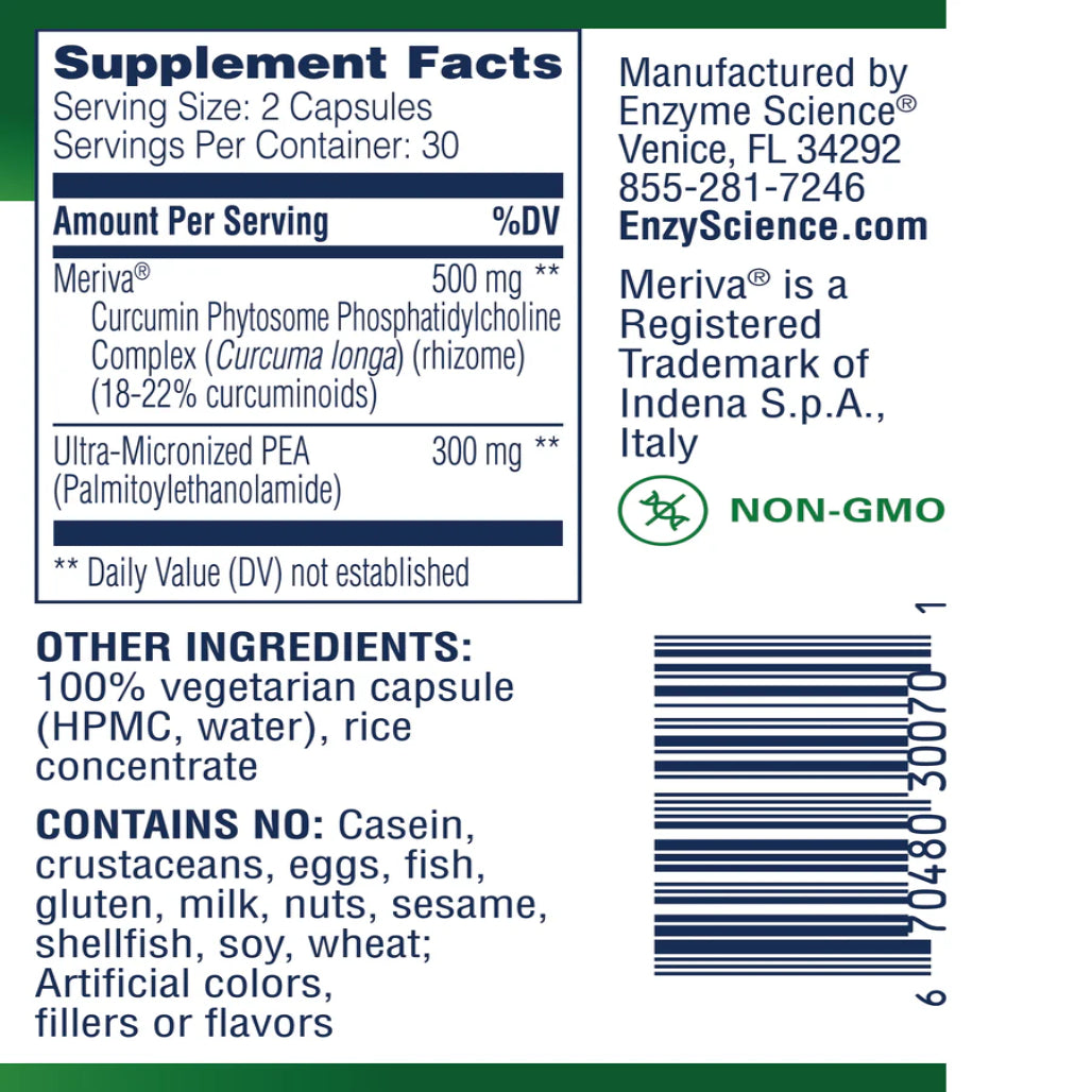 PEA+ With Meriva Curcumin Enzyme Science