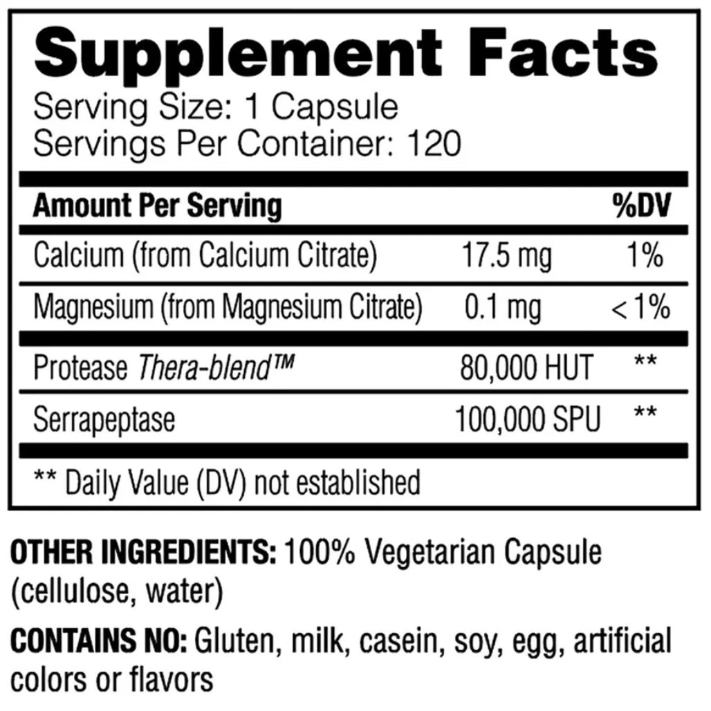 Serrapeptase Pro Enzyme Science