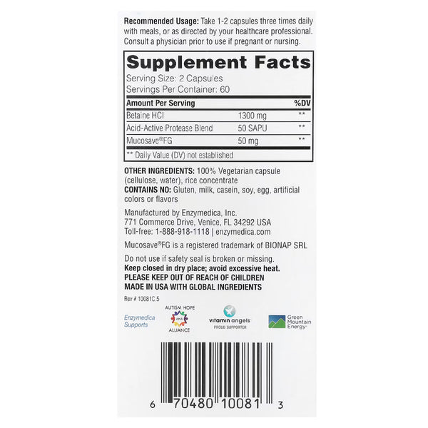 Betaine HCl Enzymedica
