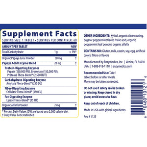 Enzymedica Papaya Gold 60t